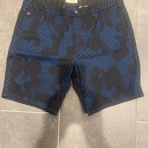 Scotch and Soda Blue and Black Patterned Shorts size 31